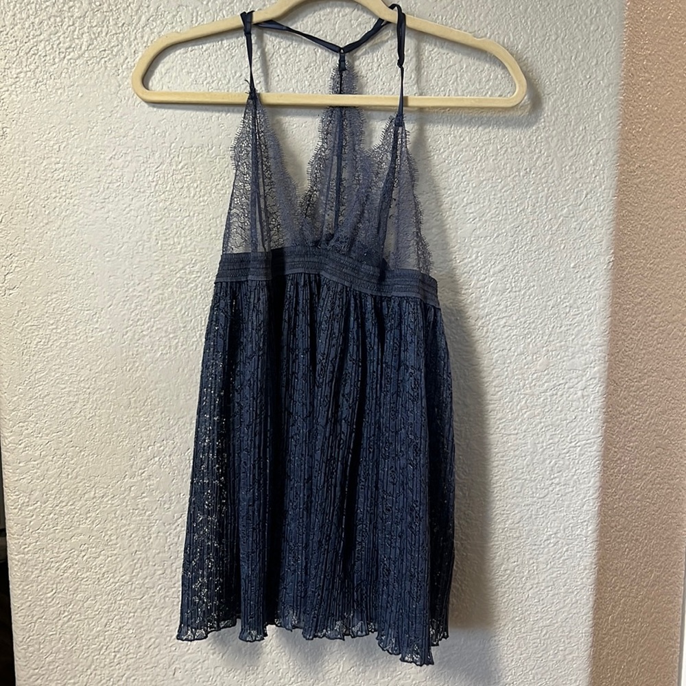 Victoria secret babydoll lace periwinkle dress